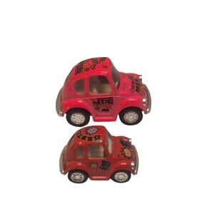 Kintoy Volkswagen VW Beetle Bug Pull Back Action Pair 3.5 In and 2.5 In Lot